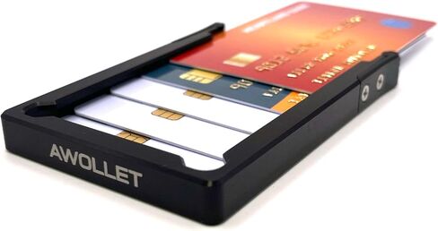 Slim Aluminum Minimalist Wallet for Men & Women - Front Pocket Card Holder Holds up to 6 Cards - No-Snag RFID Style Metal Wallet - Made in USA in Kuwait