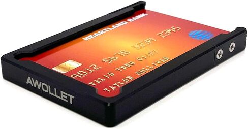 Slim Aluminum Minimalist Wallet for Men & Women - Front Pocket Card Holder Holds up to 6 Cards - No-Snag RFID Style Metal Wallet - Made in USA in Kuwait