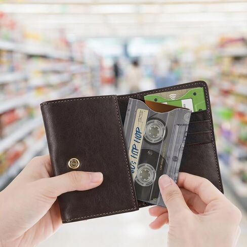 مجموعة WIRESTER مكونة من 10 أغلفة بطاقات حجب RFID، حامل بطاقات ائتمان مضاد للسرقة، سهل التعرف عليه، حافظة سفر آمنة لحماية سرقة الهوية للرجال والنساء - شريط كاسيت in Kuwait
