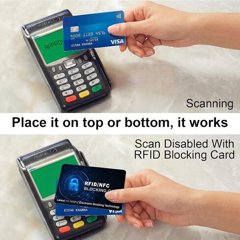 12 Pack RFID Blocking Card, Bank Debit Credit Card Protector, NFC Blocker for Wallet Protection 99.9% Shielding (13.56mhz) Stops Contactless Payment Theft in Saudi Arabia