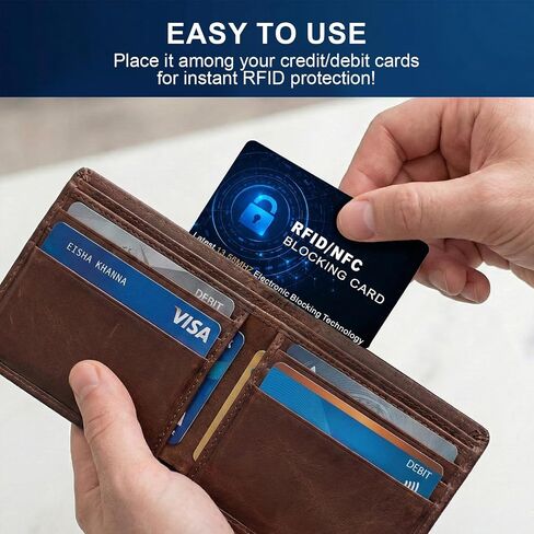 12 Pack RFID Blocking Card, Bank Debit Credit Card Protector, NFC Blocker for Wallet Protection 99.9% Shielding (13.56mhz) Stops Contactless Payment Theft in Saudi Arabia