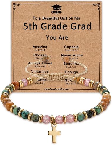 Graduation Cross Bracelet for Women Girls, High School Graduation Gift for Girls Religious Cross Bracelet for First Communion Confirmation Baptism Gifts in Saudi Arabia
