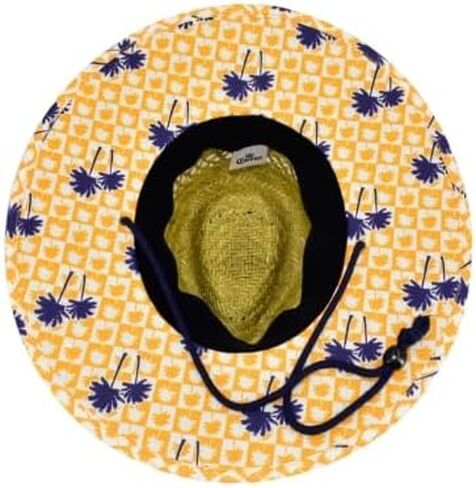 Corona Straw Lifeguard Beach Hat with Adjustable Drawstring, Wide Brim, Cotton-Lined, Official Licensed Merchandise Blue in Saudi Arabia