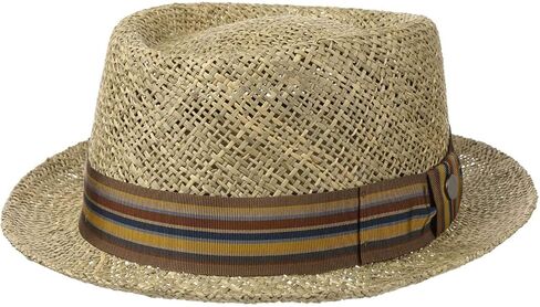 Lierys Montappo Pork Pie Hat Made in Italy Straw Multicolor Ribbon Unisex Spring Summer in Saudi Arabia