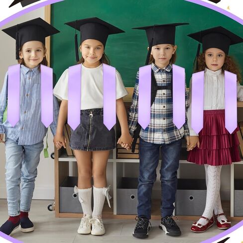 Preschool Graduation Stole Kindergarten Graduation Sash Unisex Plain Stole Sash Satin Graduation for Class of 2026 Kids in Saudi Arabia