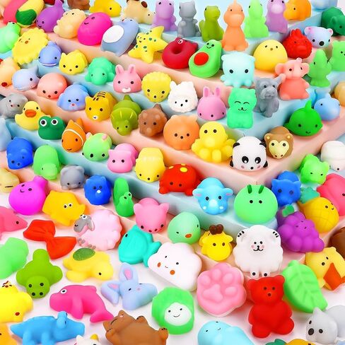 Squishies 40pcs Mochi Squishy Toys Mini Kawaii Squishy Party Favors for Kids Treasure Box Toys for Classroom Prizes Fidget Toys Goodie Bag Christmas Stocking Stuffers Easter Egg Fillers Gift for Kids in Kuwait