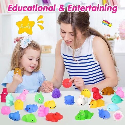 Squishies 40pcs Mochi Squishy Toys Mini Kawaii Squishy Party Favors for Kids Treasure Box Toys for Classroom Prizes Fidget Toys Goodie Bag Christmas Stocking Stuffers Easter Egg Fillers Gift for Kids in Kuwait