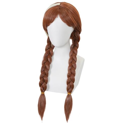 27inch Princess Wig Accessory Brown Braided Wigs with Bangs Crown Magic Wand Earrings Ring Long Ponytail Wigs for Women with Cosplay Accessories Halloween Birthday Party Costume + Wig Cap in Saudi Arabia