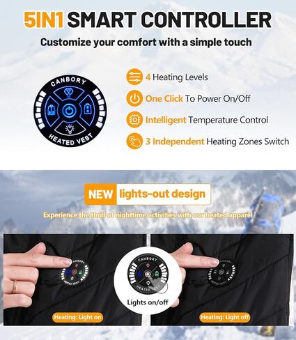 7.4V Heated Vest for Women with 12000mAh Battery Pack Included, Lightweight Warm Heating Jacket, Light Out Design in Saudi Arabia