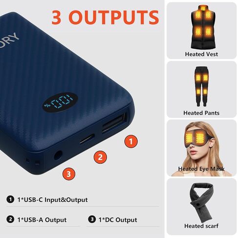 7.4V Heated Vest for Women with 12000mAh Battery Pack Included, Lightweight Warm Heating Jacket, Light Out Design in Saudi Arabia