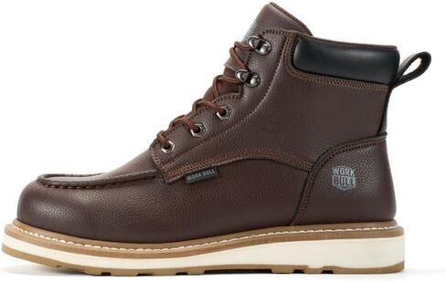 Men's 6" Steel Toe Work Boots,Lace Up Moc Toe, Oil/Slip Resistant Industrial Safety Boots in Kuwait