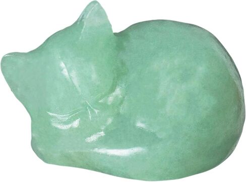 Black Obsidian Cat Crystal Statue,1.6 Inch Carved Sleeping Cat Figurine Home Office Desk Decor,Zen Meditation Gift for Cat Lovers,Feng Shui Luck Charm in Saudi Arabia