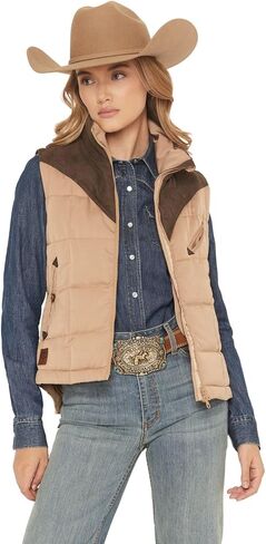 Kimes Ranch Women's Women'S Lenora Zip-Up Puffer Vest - WVE0000005-BN008 Medium US in Kuwait