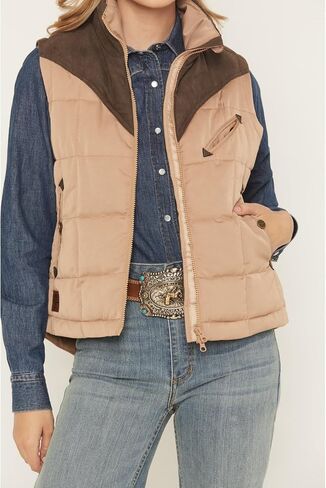 Kimes Ranch Women's Women'S Lenora Zip-Up Puffer Vest - WVE0000005-BN008 Medium US in Kuwait