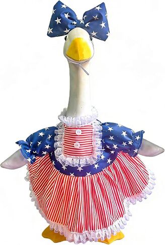 Foidiccx 250th Anniversary Patriotic Porch Goose Outfit 4th of July Memorial Day Costume Clothes Set for 23 Inches Goose in Kuwait