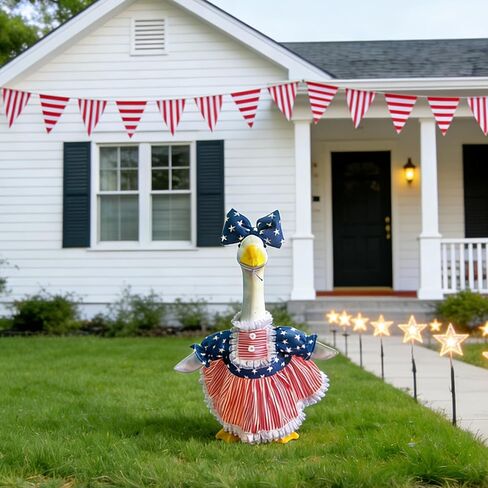 Foidiccx 250th Anniversary Patriotic Porch Goose Outfit 4th of July Memorial Day Costume Clothes Set for 23 Inches Goose in Kuwait