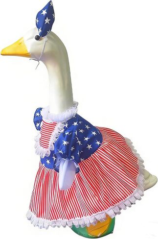 Foidiccx 250th Anniversary Patriotic Porch Goose Outfit 4th of July Memorial Day Costume Clothes Set for 23 Inches Goose in Kuwait
