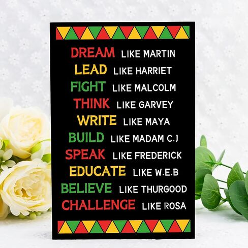 Juneteenth Decorations for Office Juneteenth Table Decorations Black History Month Decoration Black History Month Wooden Box for Home Office African American Civil Rights Table Centerpiece in Saudi Arabia