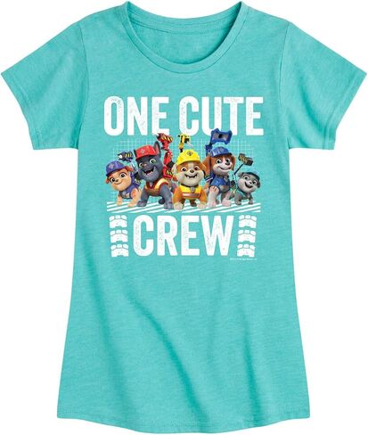 HYBRID APPAREL - Paw Patrol - Rubble & Crew - One Cute Crew - Toddler & Youth Girls Short Sleeve Graphic T-Shirt in Kuwait