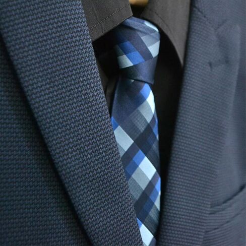 Skinny Plaid Ties for Men Women Youth 2.75 inch Modern Necktie for Business, Wedding, Prom, Graduation & Casual Wear in Kuwait