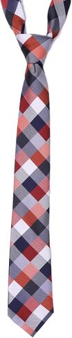 Skinny Plaid Ties for Men Women Youth 2.75 inch Modern Necktie for Business, Wedding, Prom, Graduation & Casual Wear in Kuwait