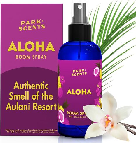 Park Scents Aloha – Hawaii Resort Theme Park Inspired Luxury Hotel Fragrance Room Spray – Coconut, Pineapple, Tropical Florals & Vanilla Air Freshener Spray – Birthday Gifts for Women, Sister (4oz) in Saudi Arabia