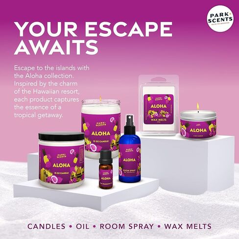 Park Scents Aloha – Hawaii Resort Theme Park Inspired Luxury Hotel Fragrance Room Spray – Coconut, Pineapple, Tropical Florals & Vanilla Air Freshener Spray – Birthday Gifts for Women, Sister (4oz) in Saudi Arabia