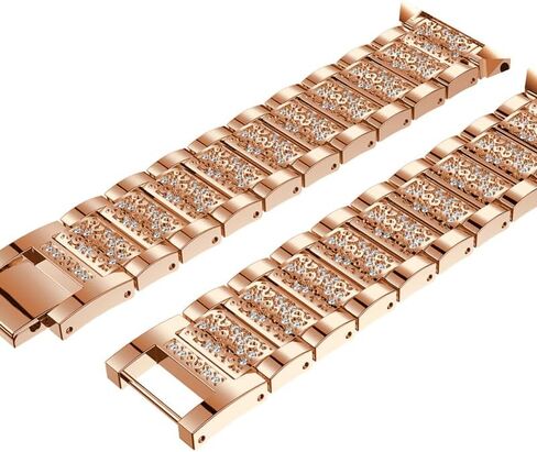 UKCOCO Comaptible for Fitbit Blaze Band with Case Frame Diamond Crystal Metal Replacement Strap Watch Accessories for Women in Kuwait