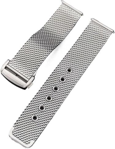 20mm 22mm Milanese Watch Band Compatible With Omega 007 Compatible With Seamaster 300 Bracelet Mesh Stainless Steel Strap Folding Buckle(Silver,20mm) in Saudi Arabia