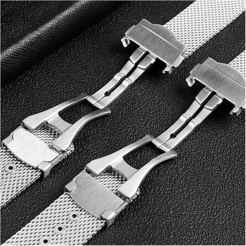 20mm 22mm Milanese Watch Band Compatible With Omega 007 Compatible With Seamaster 300 Bracelet Mesh Stainless Steel Strap Folding Buckle(Silver,20mm) in Saudi Arabia
