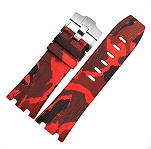 28mm Rubber Watch Strap Band OEM Style for AP100 Audemars Piguet Royal Oak Offshore Multi Camo Color in Saudi Arabia