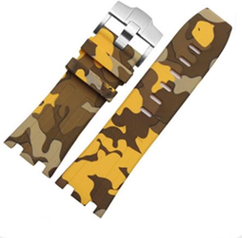 28mm Rubber Watch Strap Band OEM Style for AP100 Audemars Piguet Royal Oak Offshore Multi Camo Color in Saudi Arabia