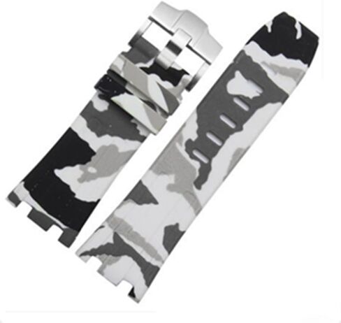 28mm Rubber Watch Strap Band OEM Style for AP100 Audemars Piguet Royal Oak Offshore Multi Camo Color in Saudi Arabia