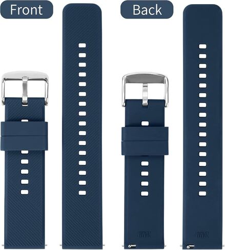 TStrap Silicone Watch Straps 20mm - Quick Release Watch Bands Soft Rubber Black - Waterproof Military Watch Strap for Men Women - for Smart watch Straps Replacement - 18mm 19mm 20mm 21mm 22mm in Saudi Arabia