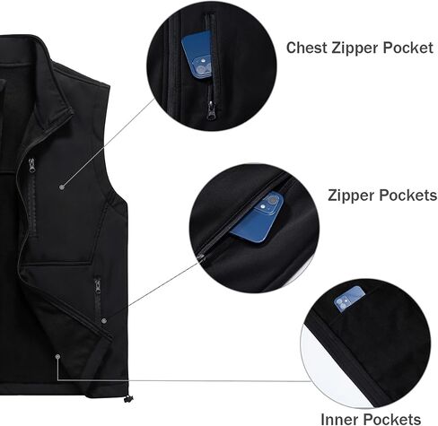Msmsse Men's Outerwear Lightweight Vest Standing Collar Puffer Sleeveless Jacket for Hiking Running Golf in Saudi Arabia