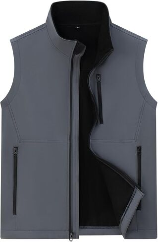 Msmsse Men's Outerwear Lightweight Vest Standing Collar Puffer Sleeveless Jacket for Hiking Running Golf in Saudi Arabia