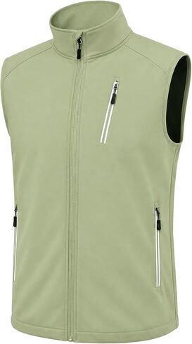 Men's Lightweight Vest Golf Soft Shell Vests Travel Casual Sleeveless Jacket Windbreaker Hiking Outerwear in Saudi Arabia
