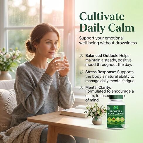 Zafira Recovery Foundation Capsules, Organic Saffron Extract, L-Theanine, Myo-Inositol, Ginger Root, Magnesium, Vitamins D3, B12 & C, Vegan Non-GMO Daily Wellness Supplement for Men & Women, 60 Count. in Saudi Arabia