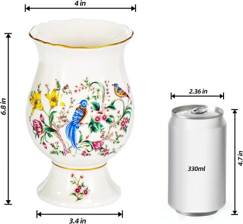 KAMMAK Colored Ceramic Vase, Beautiful Hand-Painted Decorative Vase, Modern Art Porcelain Vase for Flower Mantle Dining Table Centerpiece, Entryway Living Room Wedding Decoration, 8HPLZ047 in Saudi Arabia