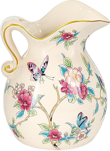 KAMMAK Colored Ceramic Vase, Beautiful Hand-Painted Decorative Vase, Modern Art Porcelain Vase for Flower Mantle Dining Table Centerpiece, Entryway Living Room Wedding Decoration, 8HPLZ047 in Saudi Arabia