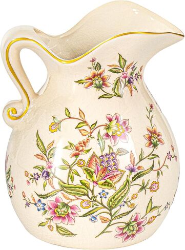 KAMMAK Colored Ceramic Vase, Beautiful Hand-Painted Decorative Vase, Modern Art Porcelain Vase for Flower Mantle Dining Table Centerpiece, Entryway Living Room Wedding Decoration, 8HPLZ047 in Saudi Arabia