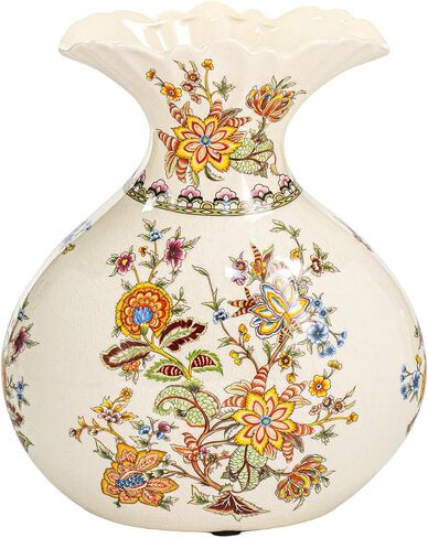 KAMMAK Colored Ceramic Vase, Beautiful Hand-Painted Decorative Vase, Modern Art Porcelain Vase for Flower Mantle Dining Table Centerpiece, Entryway Living Room Wedding Decoration, 8HPLZ047 in Saudi Arabia