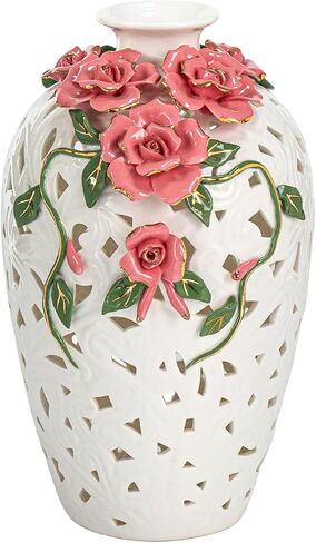 KAMMAK Colored Ceramic Vase, Beautiful Hand-Painted Decorative Vase, Modern Art Porcelain Vase for Flower Mantle Dining Table Centerpiece, Entryway Living Room Wedding Decoration（YZF08） in Saudi Arabia