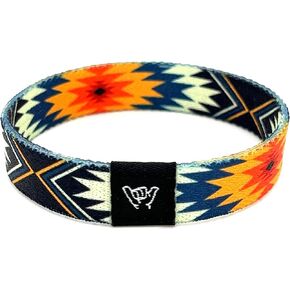 Hang Loose Bands - Southwestern Bracelet for Men, Women & Teens - Comfy Tribal Print and Boho - Western Style Reversible Wristband - Dakota | Small: 6.5" (most common fitting size) in Saudi Arabia