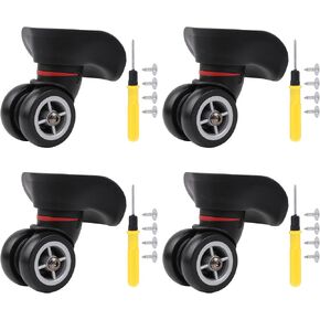4Pcs Universal Swivel Wheel Right (Big) Suitcase Wheel (4R) 115W Series W042 Wheel Replacement Black in Saudi Arabia