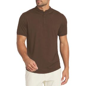 Mens Golf Polo Henley Shirts Short Sleeve Performance Dry Fit Moisture Wicking Classic Casual Business Golf Shirts for Men in Saudi Arabia