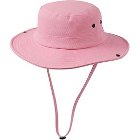Outdoor Kids Sun Hat Fishing Safari Hat Adjustable Breathable Bucket Cap Wide Brim Waterproof Foldable for Beach Summer, Quick Dry Lightweight Rose Red in Kuwait