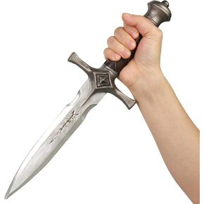 HOTTERCOS 15" Fake Foam Short Sword, Viking Dagger Knife, Fantasy Medieval Props for Halloween Cosplay LARP Party (Brown) in Saudi Arabia