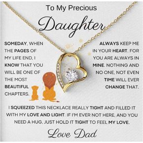 Jewelry To My Precious Daughter from Dad, Gift from Dad, Message Card for Daughter, Daughter Gift, Meaningful Message, Gift for girls in Saudi Arabia