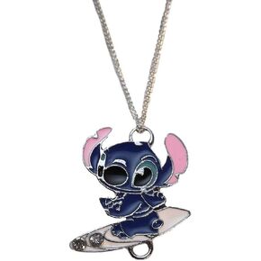 Lilo and Stitch Surfing Pendant Necklace with 20" Chain in Saudi Arabia